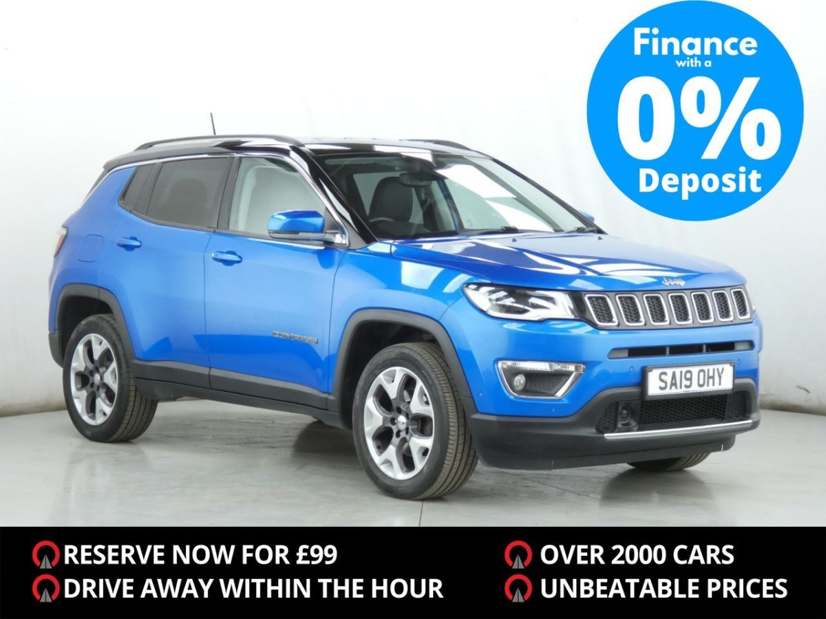 JEEP COMPASS 2.0 MULTIJET II LIMITED 5D 168 BHP - 2019 - £14,700