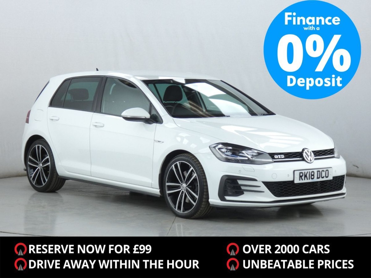 VOLKSWAGEN GOLF 2.0 GTD TDI DSG 5D 182 BHP - 2018 - £13,990