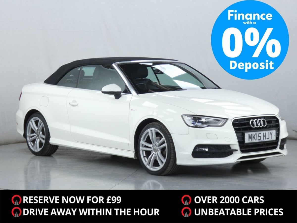 AUDI A3 2.0 TDI S LINE 2D 148 BHP CONVERTIBLE - 2015 - £8,990