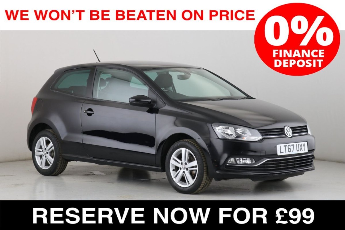 VOLKSWAGEN POLO 1.0 MATCH EDITION 3D 74 BHP - 2017 - £9,990