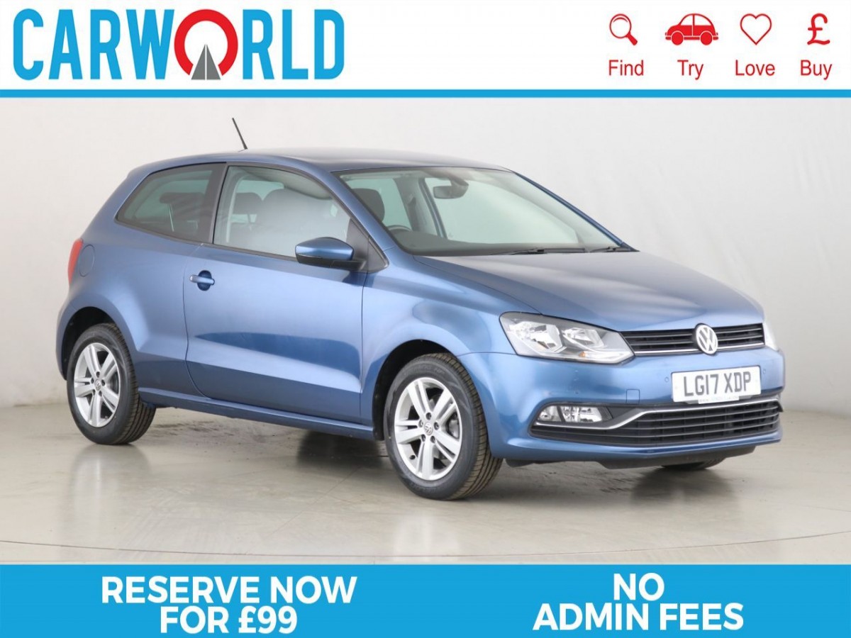 VOLKSWAGEN POLO 1.0 MATCH EDITION 3D 60 BHP - 2017 - £8,990